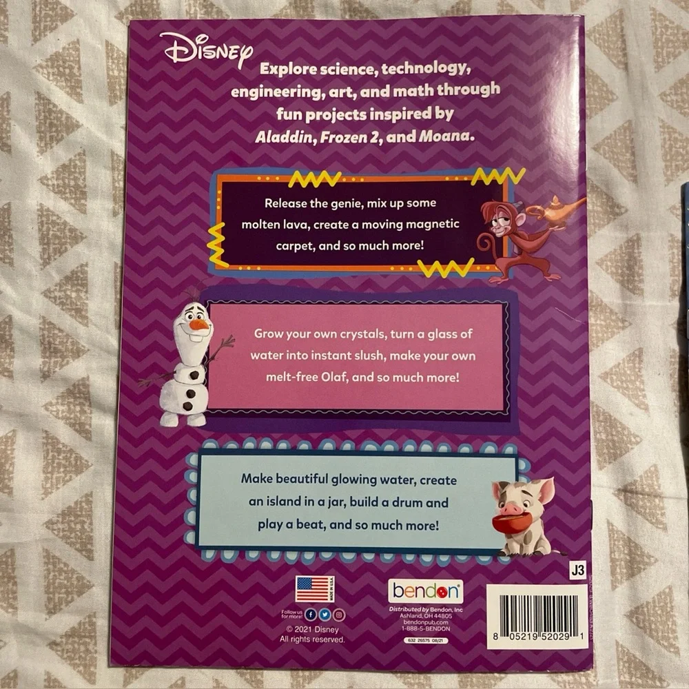 Disney STEM Activities Hands On Lab Projects Science Books Lot of 2 Brand New